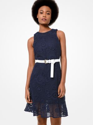 Michael kors navy lace on sale dress