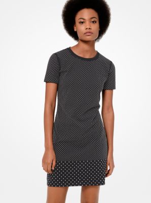 michael kors studded logo sweatshirt dress