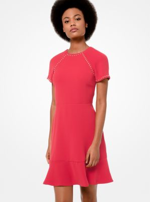 Michael kors studded flounce on sale dress