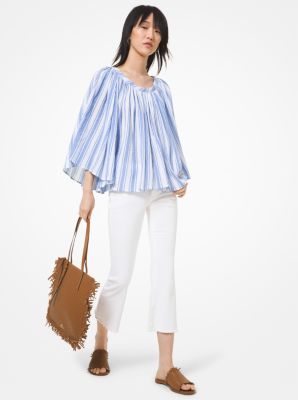 Jean &eacute;vas&eacute; en coton extensible