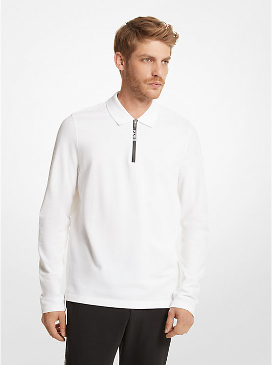 Cotton Half-Zip Polo Sweater image number 0