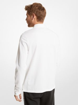 Cotton Long-Sleeve Polo Shirt