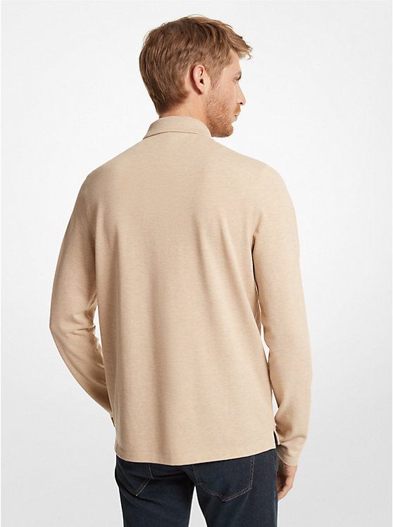 Cotton Half-Zip Polo Sweater image number 1