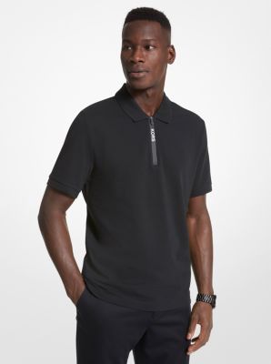 Cotton Half-Zip Polo Shirt | Michael Kors