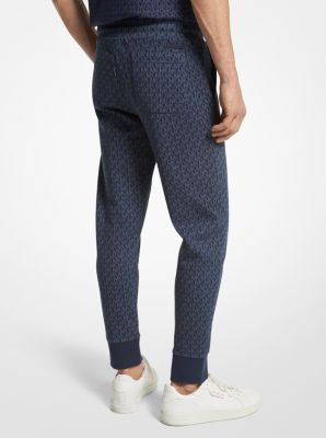 Pantalon de sport en m&eacute;lange de coton &agrave; logo