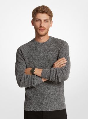 Michael Kors Regular Fit Cotton Sweater In Grey