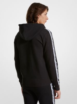 Logo Tape Cotton Blend Zip-Up Hoodie image number 1