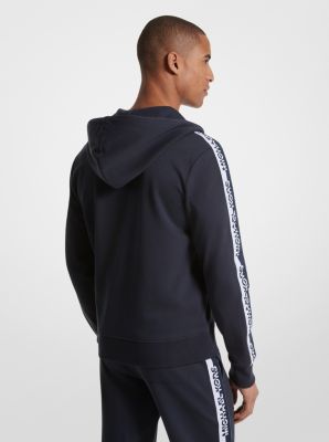 Logo Tape Cotton Blend Zip-Up Hoodie image number 1