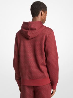 Signature Logo Cotton Blend Zip-Up Hoodie