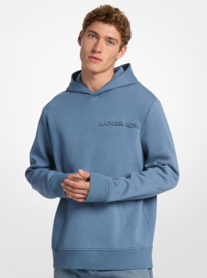 Embossed Logo Cotton Blend Hoodie