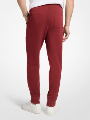 Pantalon de jogging en mélange de coton gaufré à logo