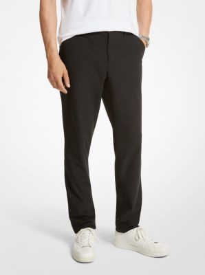 Buy Kayden K Men's Tapered Zipper Ankle Jogger Pants (L, Jet Black) at