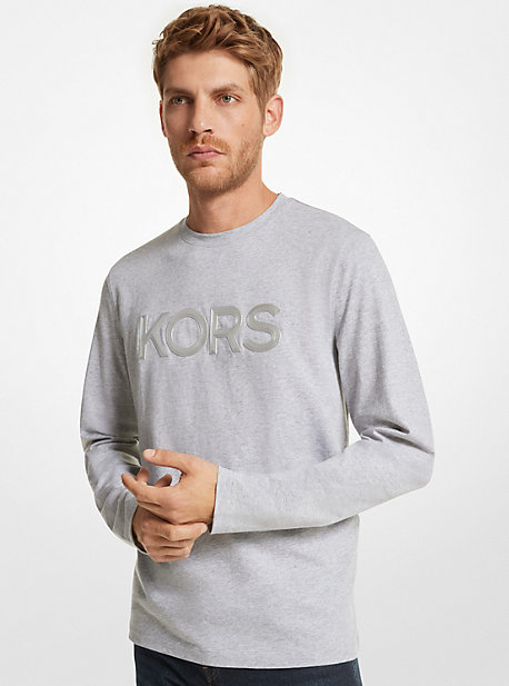 Michael Kors Kors Cotton Long-sleeve T-shirt In Brown