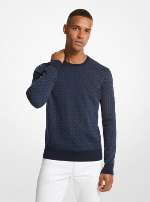 Logo Jacquard Cotton Sweater