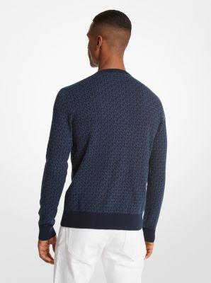 Logo Jacquard Cotton Sweater