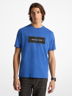 Camiseta de algod&oacute;n con logotipo in AZUL IMPERIAL | Michael Kors
