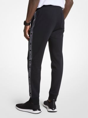 Pantalon de jogging en mélange de coton à imprimé à logo