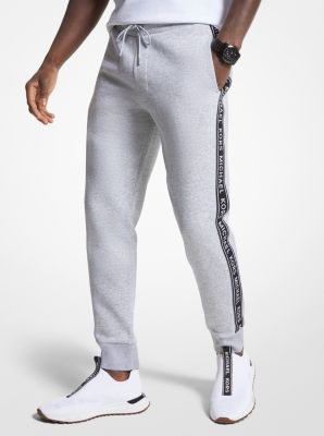 Pantalon de jogging en mélange de coton à imprimé à logo