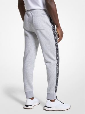 Pantalon de jogging en mélange de coton à imprimé à logo