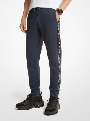 Pantalon de jogging en mélange de coton à imprimé à logo