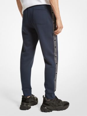 Pantalon de jogging en mélange de coton à imprimé à logo