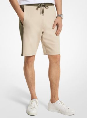 Two-Tone Cotton Blend Shorts