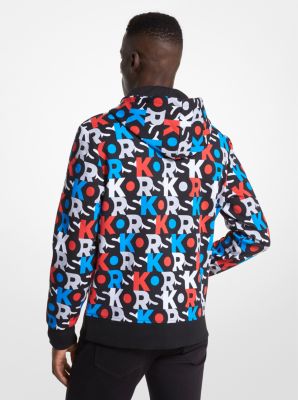 Chandail &agrave; capuchon en m&eacute;lange de coton &agrave; logo graphique