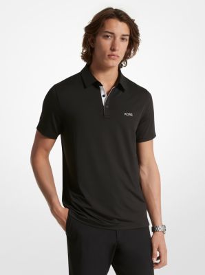 Stretch Knit Polo Shirt in NEGRO | Michael Kors