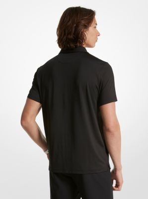 Stretch Knit Polo Shirt in NEGRO | Michael Kors