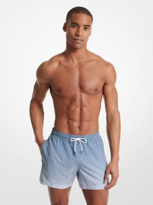 SS26 Mitch & Son OAKE & OSMAR Blue & White Logo Swim Shorts Set main image 0