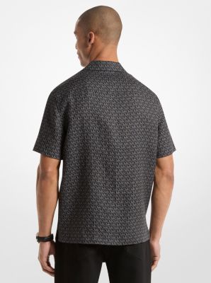 Signature Logo Linen Camp Shirt