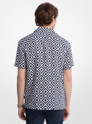 Printed Linen Camp Shirt image number 1