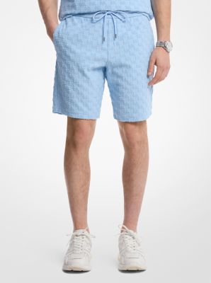 Logo Jacquard Terry Shorts in LIGHT SKY | Michael Kors
