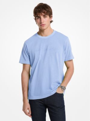 Camiseta de algodón con relieve de logotipo