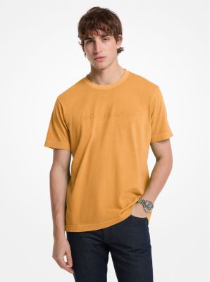 Camiseta de algodón con relieve de logotipo image number 0