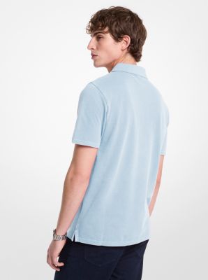 Cotton Piqu&eacute; Polo Shirt in LIGHT SKY | Michael Kors