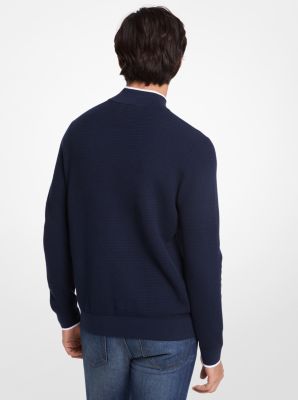 Cotton Quarter-Zip Sweater