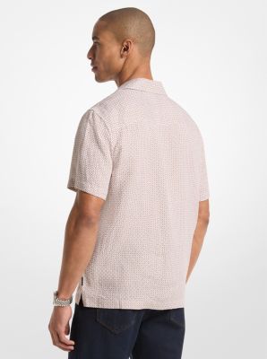 Tile Print Linen Shirt