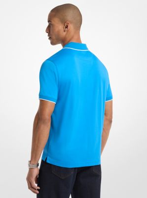 Poloshirt aus Baumwoll-Jersey mit Rei&szlig;verschluss