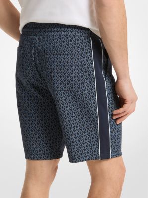 Signature Logo Cotton Blend Shorts in MIDNIGHT | Michael Kors