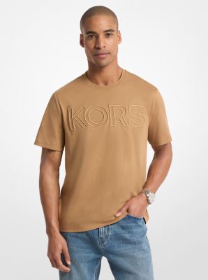 KORS Cotton Jersey T-Shirt in DARK CAMEL | Michael Kors