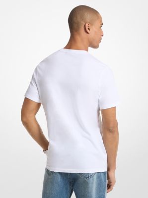 Graphic Logo Cotton T-Shirt in WHITE | Michael Kors