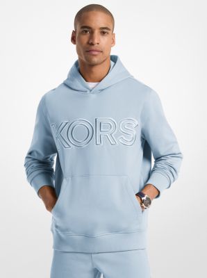 Logo Cotton Hoodie in PASTEL BLUE | Michael Kors