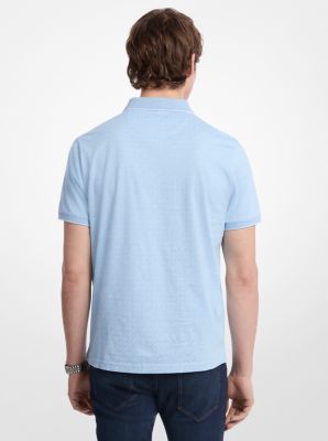 Greenwich Signature Logo Print Cotton Polo Shirt