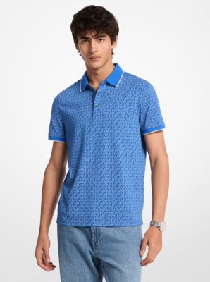 Greenwich Signature Logo Print Cotton Polo Shirt