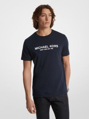 Michael Kors Logo Cotton T Shirt Blue