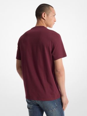 Camiseta de algod&oacute;n con logotipo in GUINDA | Michael Kors