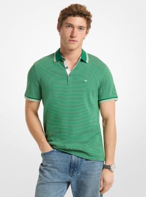 Greenwich Striped Cotton Polo Shirt