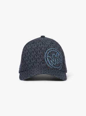 Embellished Signature Logo Baseball Hat in MIDNIGHT | Michael Kors