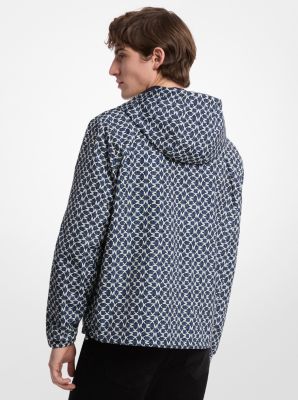 Veste matelassée cirée réversible à imprimé à logo image number 1